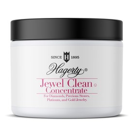 Hagerty Luxury Jewel Clean Concentrate – Professional Grade Jewelry Cleaning Solution for Diamonds, Precious Stones, and More - Kosher Certified Jewelry Cleaner with Dipping Basket and Brush, 7 Oz.