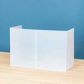 Nakabayashi PTS-OT1034MW Folding Mobile Partition, Milky White (Graved)