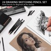 Drawing Sketching Pencil Set, 24 Piece Pro Artist Sketch Kit