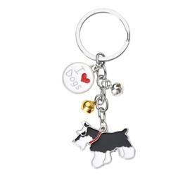 Dog Schnauzer Key Chains Gifts for Women Men Dog’s Keychain Charm for Backpacks Cute Schnauzer Related Gifts for Dog Owner Lover Gift for Birthday Christmas Puppy Animal Dog Key Ring Charms Pendant