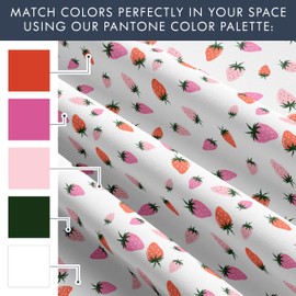 Strawberries Bedsheets for Kids Full Size – 4 Piece Soft & Cozy Stylish Bedding Set with Colorful Strawberry Print, Vibrant and Fresh Color Theme Bed Sheet Set for Girls Room Décor