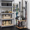 Teal Triangle Freestanding Ski Organizer, Floor Stand Storage Rack for