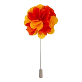 Brooch Lapel Pin for Men Flower Bunch Lapel Pin (Peach & Yellow) Badge Coat Suit Wedding Gift Party Shirt Collar Accessories