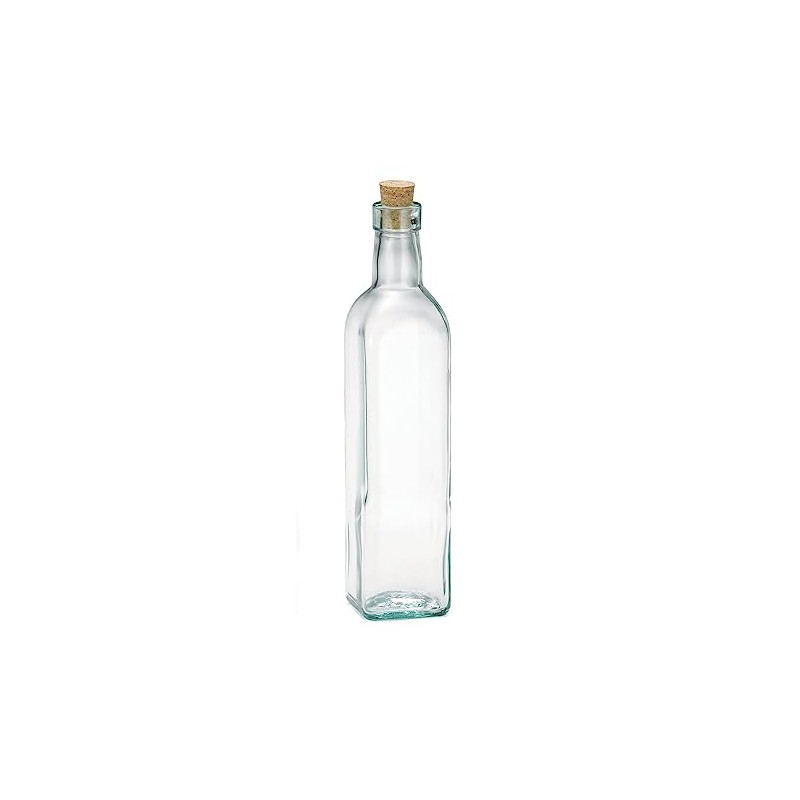 Tablecraft Prima Glass 16 Oz Olive Oil Bottle with Cork