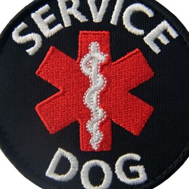 Service Dog ACU EMS Medic Paramedic Star of Life Vests/Harnesses Emblem Embroidered Fastener Hook & Loop Patch