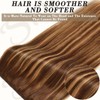 Invisible Wire Hair Extensions Real Human Hair-Smilco Balayage Dark Brown