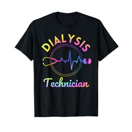 Dialysis Technician Hemodialysis Technician Kidneys Tie Dye T-Shirt