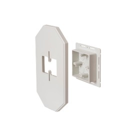 Arlington 8091FDBL Plastic Wall/Vertical Mount All Siding Box Kit With Mega Mounting Plate 7.142 Inch x 0.78 Inch x 13.49 Inch