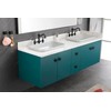 LOPOO Oval Ceramic Self-Rimming Bathroom Sink, Modern Design with Stain