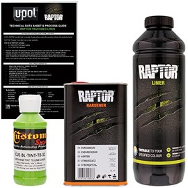U-POL Raptor Lime Green Urethane Spray-On Truck Bed Liner & Texture Coating, 1 Liter