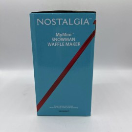 Nostalgia MyMini Snowman Waffle Maker Holiday Breakfast Brunch Dorm Camper Gift