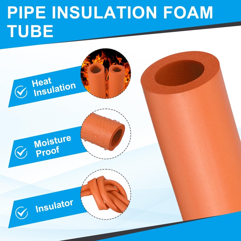 PATIKIL Pipe Insulation Foam Tube, 1" ID x 3.28Ft Foam