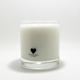 MODERATO Los Angeles No.03 THÉE – Luxury Scented Candle, Zen & Sophisticated, Black Tea, Rose, Sandalwood, Natural Coconut Wax, Crystal Clear Glass, Gift for Women, Made in USA -8.5oz