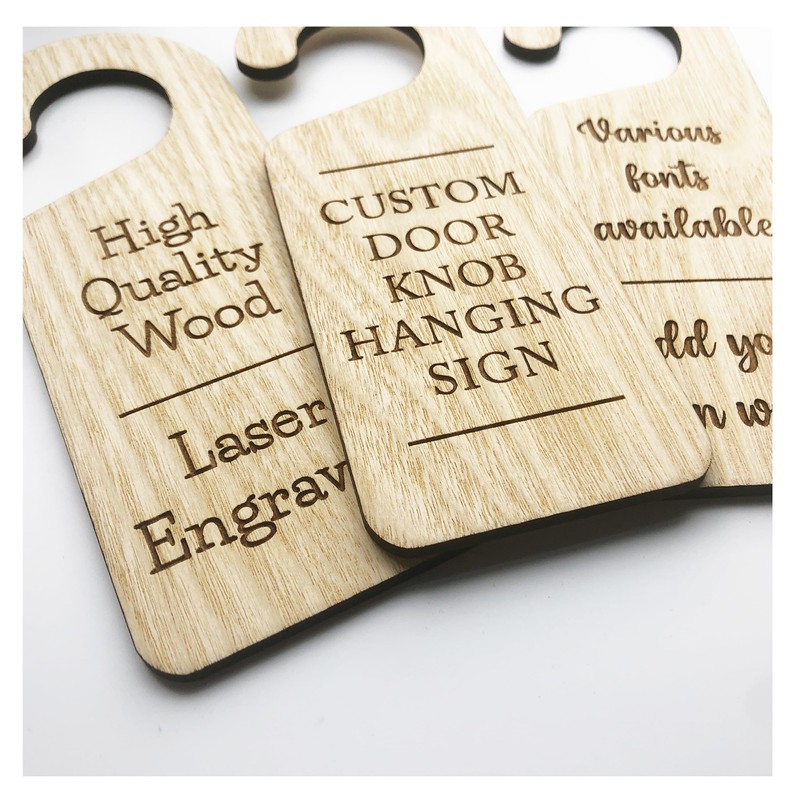 Please Do Not Disturb Hanging Door Knob Sign 3MM Plywood