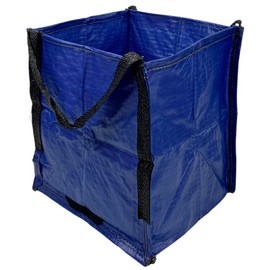 DURASACK - Bolsa de almacenamiento resistente de polipropileno tela resistente de 22 galones, diseño reutilizable y autónomo, soporta hasta 500 libras, individual, azul, 16 x 16 x 19 pulgadas