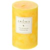 Aroma Naturals Lavender & Tangerine Essential Oil Scented Pillar Candle,
