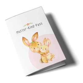 OLGS Austria Mother Child Passport Cover - MuKi Passport Cover - Hab dich liebb Design [German Language] [No Personalisation]