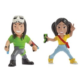 Spy Ninjas 3-INCH 2 FIGURE PACK. MELVIN PZ9 AND REGINA GINERA FIGURE SECRET NETWORK. SPY MISSION TOYS. HELP DEFEAT PROJECT ZORGO