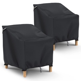 Gasadar Patio Chair Cover-2 Pack, Heavy Duty Waterproof UV Resistant Anti-Fading Chair Covers for Lawn Outdoor Furniture Chairs,36"W x 37"D x 36"H