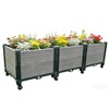 Ywie up Triple Compartment Elevated Raised Garden Bed with Wheels,