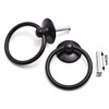 Aifeier ET Single Hole Metal Drop Ring Knobs Black Drawer
