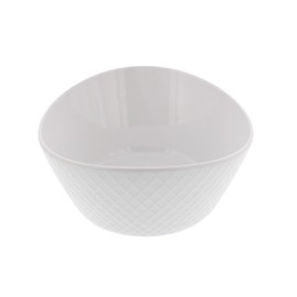 Over and Back 4-Piece ‘What a Dish’ Porcelain Serving Bowls Set w/ Diamond Pattern Design – Microwave, Dishwasher & Oven Safe – Decorative Pieces Great for Appetizers, Sides or Dinner Portions, White