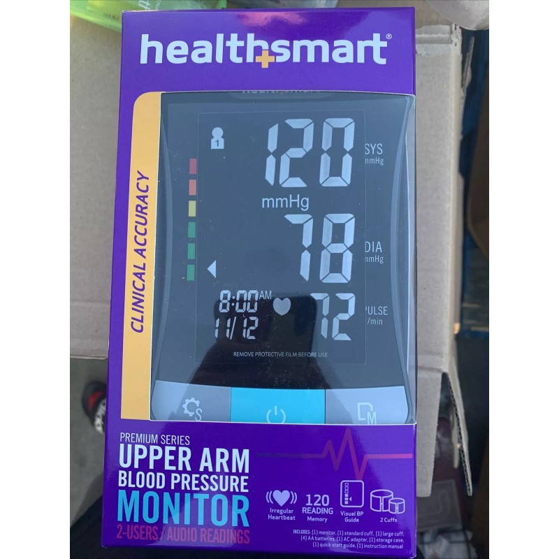 HealthSmart Premium Series Digital Upper Arm Blood Pressure Monitor In