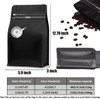 Resealable Coffee Storage Bag with Degassing Valve，stand up flat bottom