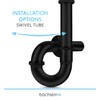 Bächlein Universal Tubular Siphon [Extra Long Black] for Washbasin &