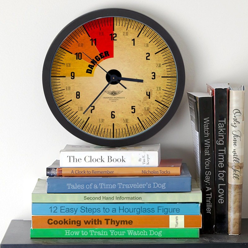 CafePress Pressure Gauge Wall Clock (Ye Old) Unique Decorative 10"