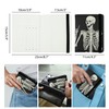 OK Skull Passport Holder for Women and Men PU Leather