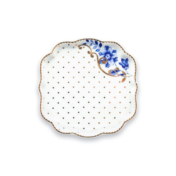 PIP STUDIO 51.013.014 "Royal" Tea Bag Holder Porcelain Diameter 10 cm White