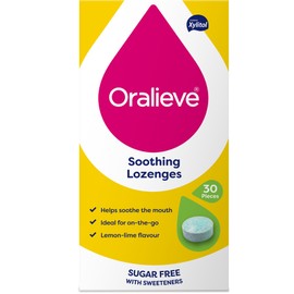Oralieve New Sugar Free Soothing Lozenges 1 Pack (30 Lozenges) – Slow-Dissolving Formula with Xylitol for Dry Mouth – Mild Lemon-Lime Flavour – Gentle Everyday Soothing Support for Sensitive Mouths