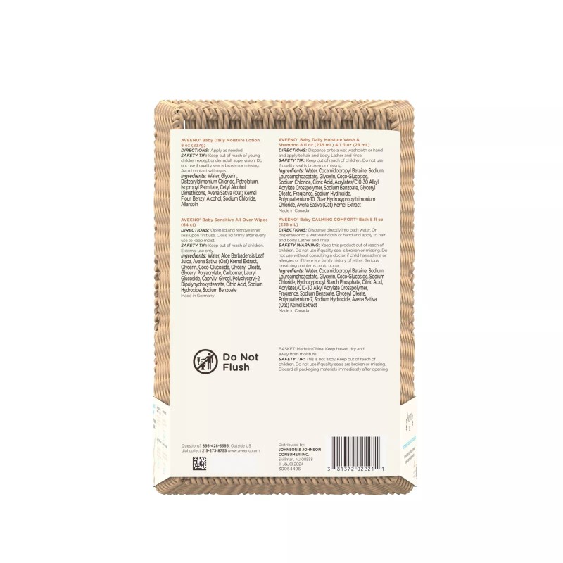 Aveeno Baby Welcome Gift Set 4 Essential Skincare Products for
