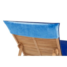 Delindo Lifestyle Frottee Bezug für Gartenliege Tropical Sun Blue, Schonbezug für Sonnenliegen, Liegenauflage aus 100% Baumwolle, 83x200 cm