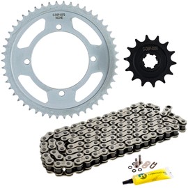 NICHE Drive Sprocket Chain Combo for Kawasaki KLX140 Front 14 Rear 50 Tooth 428 O-Ring 122 Links