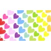Multicolor Heart Shape Stickers Color Coding Labels - 10 Sheets