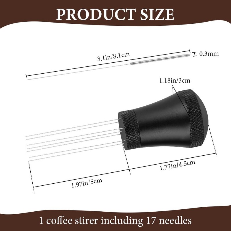 HOTUT WDT Tool, Espresso Distribution Tools with Stand, 0.3mm 7