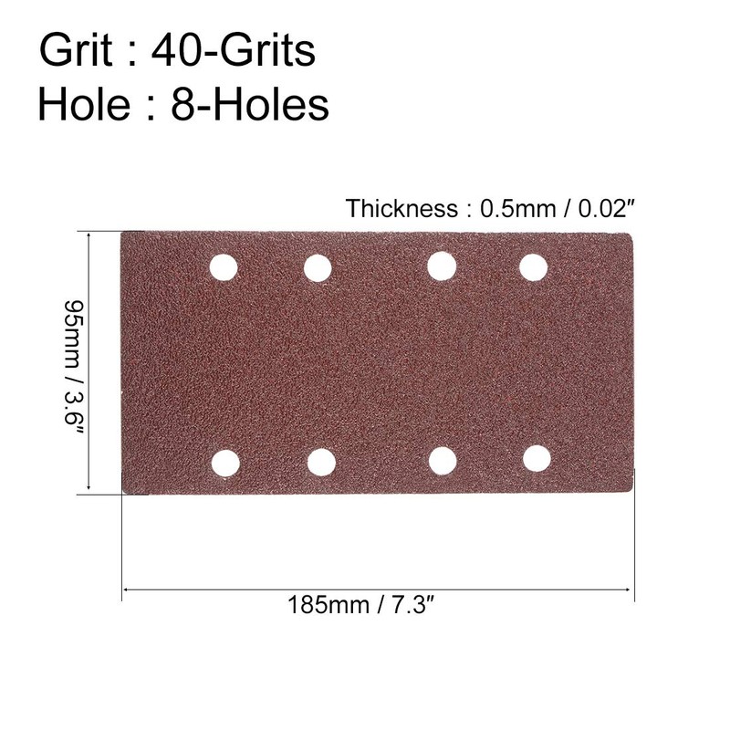 sourcing map 40 Grit 1/3 Sanding Sheet Sander Sandpaper Hook