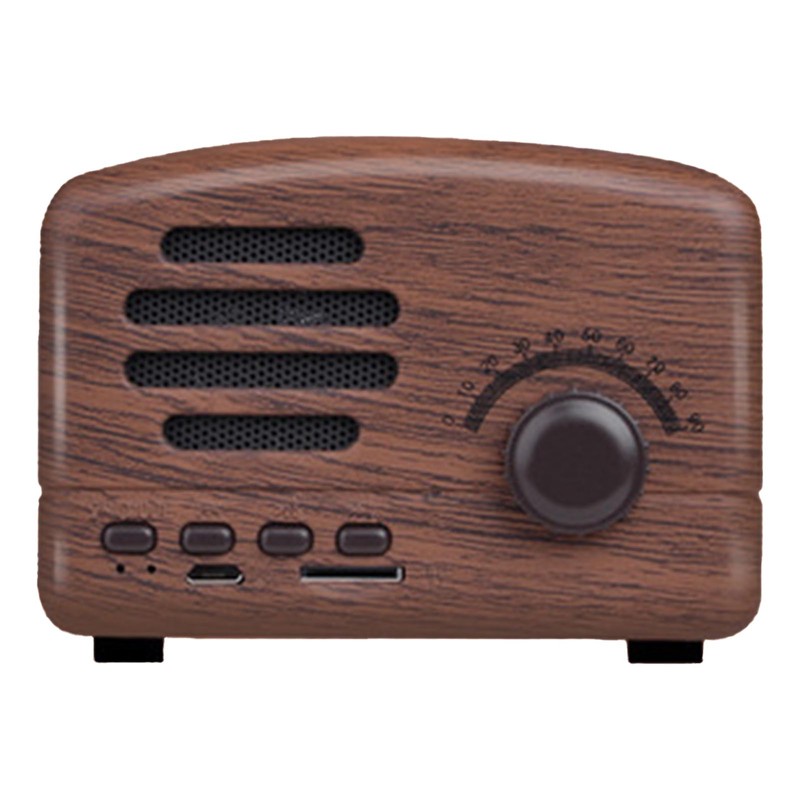Vintage Bluetooth Speaker Multifunction Innovative Plug in Card Strong Bass