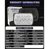 2PCS 7x6 5x7 H6054 LED Headlights High Low Beam Sealed
