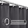 EurCross Narrow Shower Curtain 100 x 200 cm, Grey, Textile