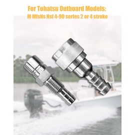 Tavaski 5/16" Fuel Connector Fit for Tohatsu Nissan Outboard 2/4-stroke Engine 5-90HP Replace 3B2-70260-1 3B2-70250-1