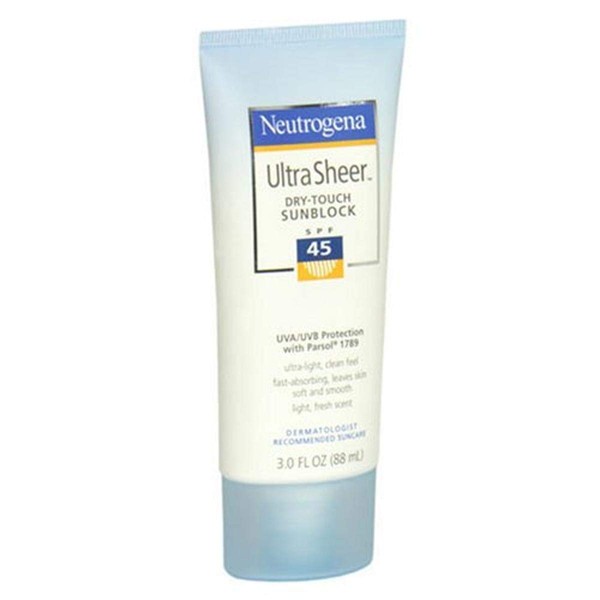 Neutrogena Ultra Sheer Dry-Touch Sunblock, SPF 45, 3 Fluid Ounce (88 ml)