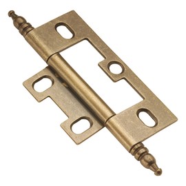 Hickory Hardware P8293-AB Self Mortise Hinge, Antique Brass, 2-Pack