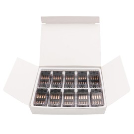 Weasch 10Pcs Electromagnetic Power Relay, HH54PL, DC 24V Coil, DPDT 4NO 4NC, 14 Pins, with LED Indicator Light (10)