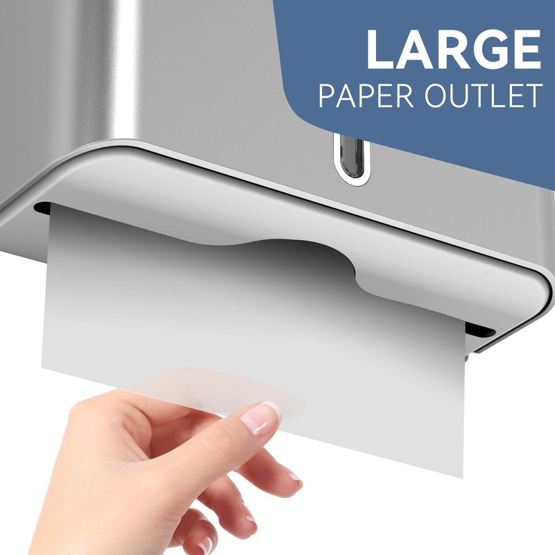 PLUSSEN Paper Towel Dispenser Wall Mount, Adhesive No Drilling Multifold