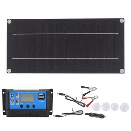 600W 18V Solar Panel Kit, High Efficiency Monocrystalline Solar Panel 100A Battery Charger Controller Easy to Carry Solar Panel System for RV Marine Boat Off Grid System