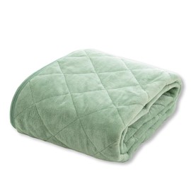 Sylphyz Bedding Pad, Single, Warm, Flannel, Washable, 4 Places of Rubber, Stylish, Cute, Autumn, Winter, Solid, Scandinavia, 39.4 x 80.7 inches (100 x 205 cm), Green, Green