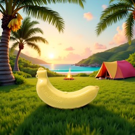 WaigN Yellow Banana Storage BPA-Free Outdoor Travel Case,Keep Fresh Banana Keeper and Protector, Cute Banana Carrier Storage Box for Picnic Camping,Food Containers